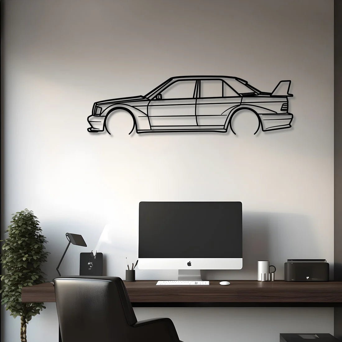 Hout - Decor 1990 190E Silhouette - Hout - Decor