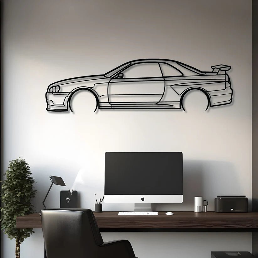 Hout - Decor 1999 Skyline R34 Silhouette - Hout - Decor