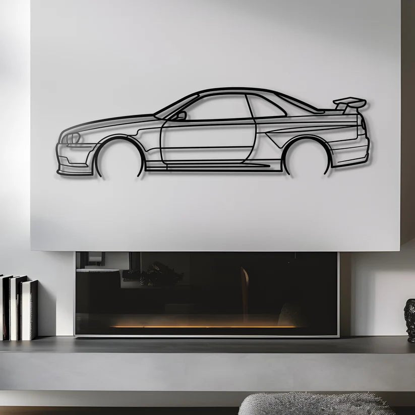 Hout - Decor 1999 Skyline R34 Silhouette - Hout - Decor