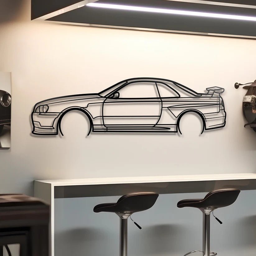 Hout - Decor 1999 Skyline R34 Silhouette - Hout - Decor