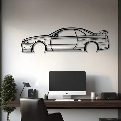 Hout - Decor 1999 Skyline R34 Silhouette - Hout - Decor